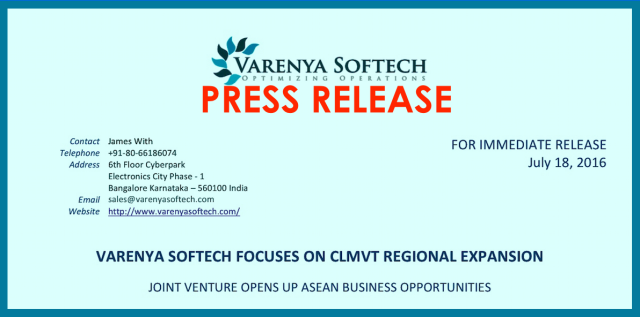 Varenya Softech PRESS RELEASE Header